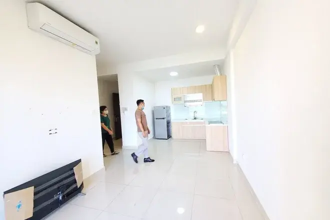 Cho thuê căn hộ 2pn nội thất cơ bản giá 14 triệu view Mai Chí Thọ tầng cao mát