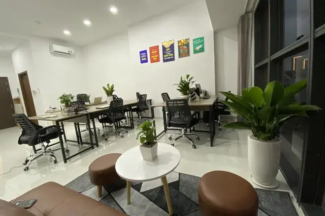 Văn phòng The Sun Avenue cho thuê 11 triệu diện tích 44m2 full bàn ghế