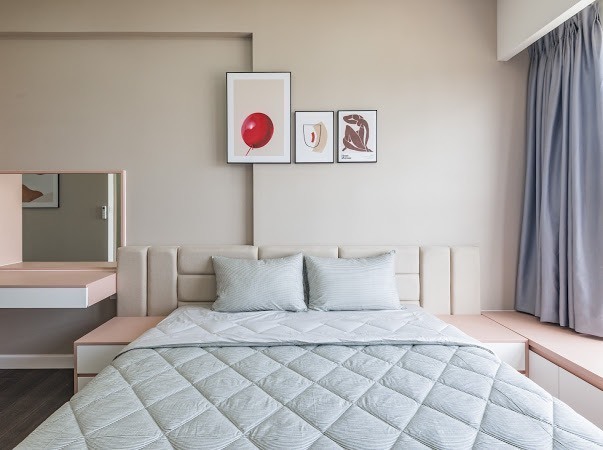 Cho thuê 2PN Nhà mới, tone sáng, lầu cao view sông The Sun Avenue Quận 2