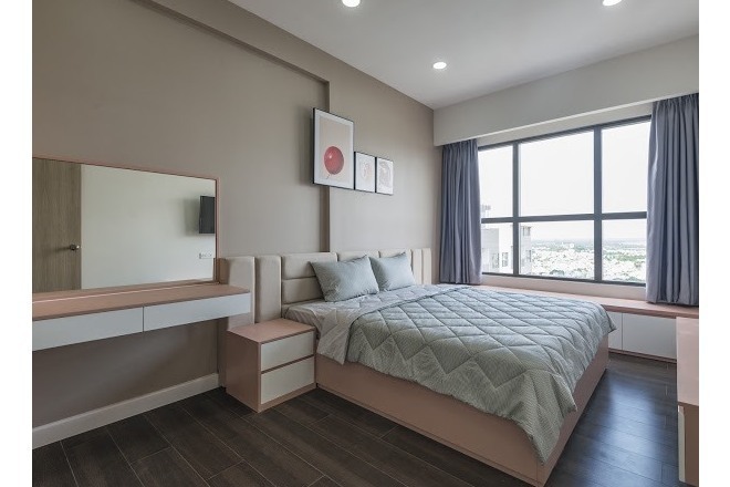 Cho thuê 2PN Nhà mới, tone sáng, lầu cao view sông The Sun Avenue Quận 2