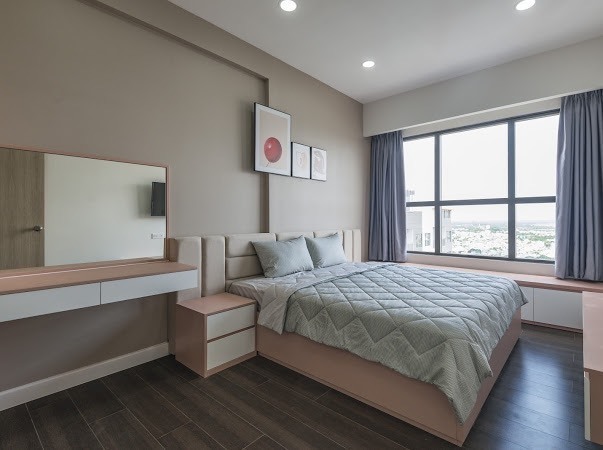 Cho thuê 2PN Nhà mới, tone sáng, lầu cao view sông The Sun Avenue Quận 2