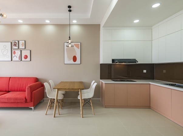 Cho thuê 2PN Nhà mới, tone sáng, lầu cao view sông The Sun Avenue Quận 2