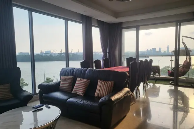 Cho thuê căn hộ 4PN Đảo Kim Cương 170m2 Full nội thất View trọn Sông Sài Gòn