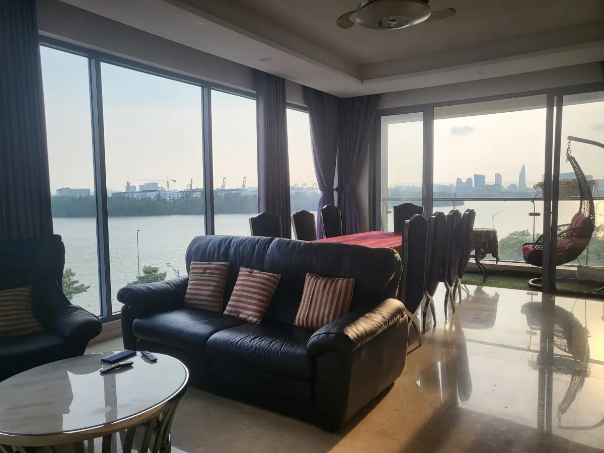 Cho thuê căn hộ 4PN Đảo Kim Cương 170m2 Full nội thất View trọn Sông Sài Gòn