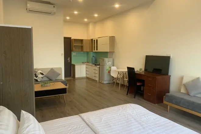 Studio The Sun Avenue cho thuê giá rất tốt 9 triệu nội thất đầy đủ, lót sàn gỗ full căn