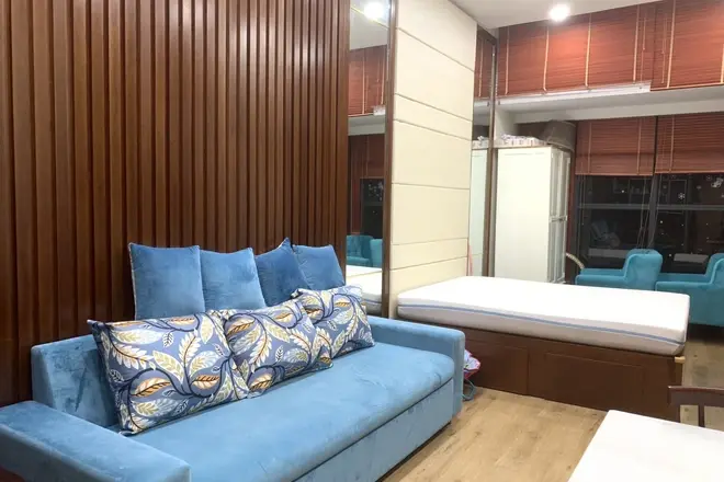 Cho thuê Căn hộ Studio Full nội thất đẹp nhà tone xẹt tone The Sun Avenue Quận 2