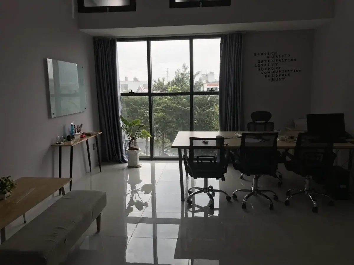 Văn phòng The Sun Avenue 44m2 giá 11 triệu nội thất thông minh khoá từ tiện lợi