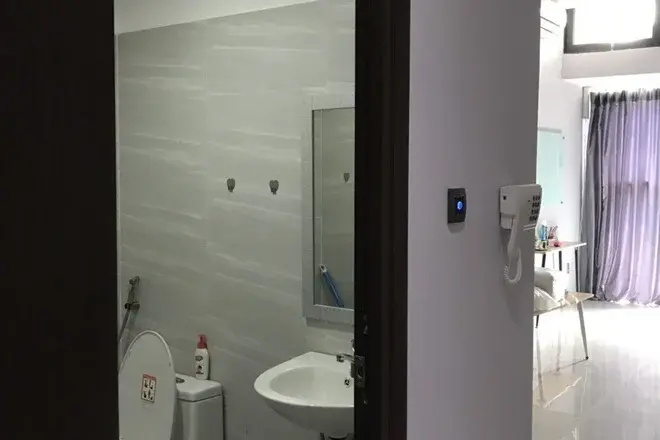 Văn phòng The Sun Avenue 44m2 giá 11 triệu nội thất thông minh khoá từ tiện lợi