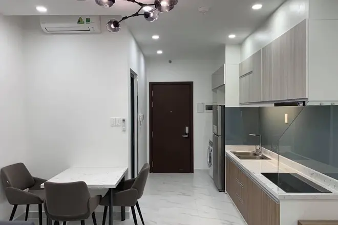 Cho thuê căn hộ 1 phòng ngủ tháp trung tâm giá 13 triệu bao phí nhà rất đẹp mới