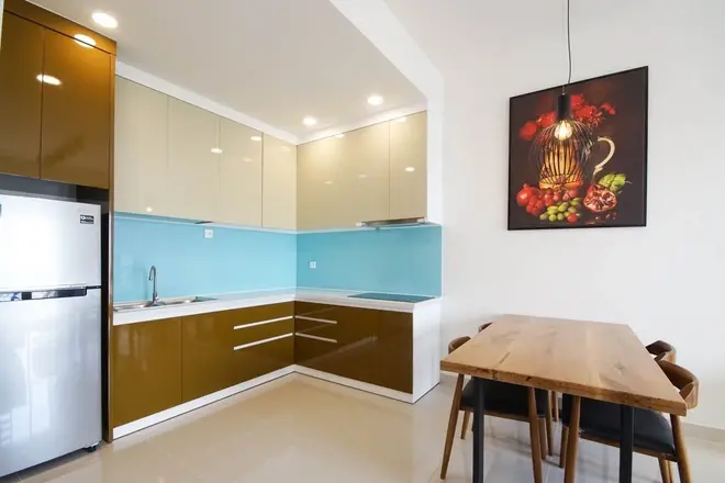 Căn hộ 2pn 2wc cho thuê giá cực tốt 15,5 triệu - bao phí, có sẵn nội thất