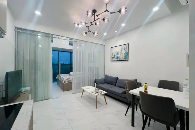 Cho thuê căn hộ 1 phòng ngủ tháp trung tâm giá 13 triệu bao phí nhà rất đẹp mới