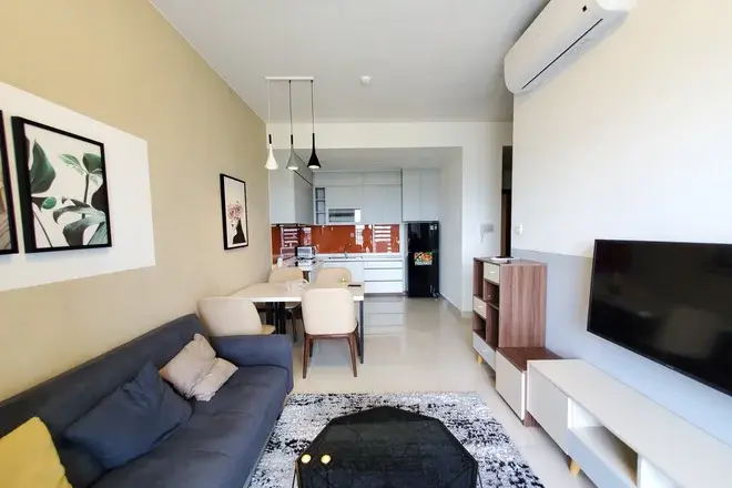 Căn hộ 2 phòng ngủ nội thất đầy đủ 17 triệu bao phí nhà đẹp view sông