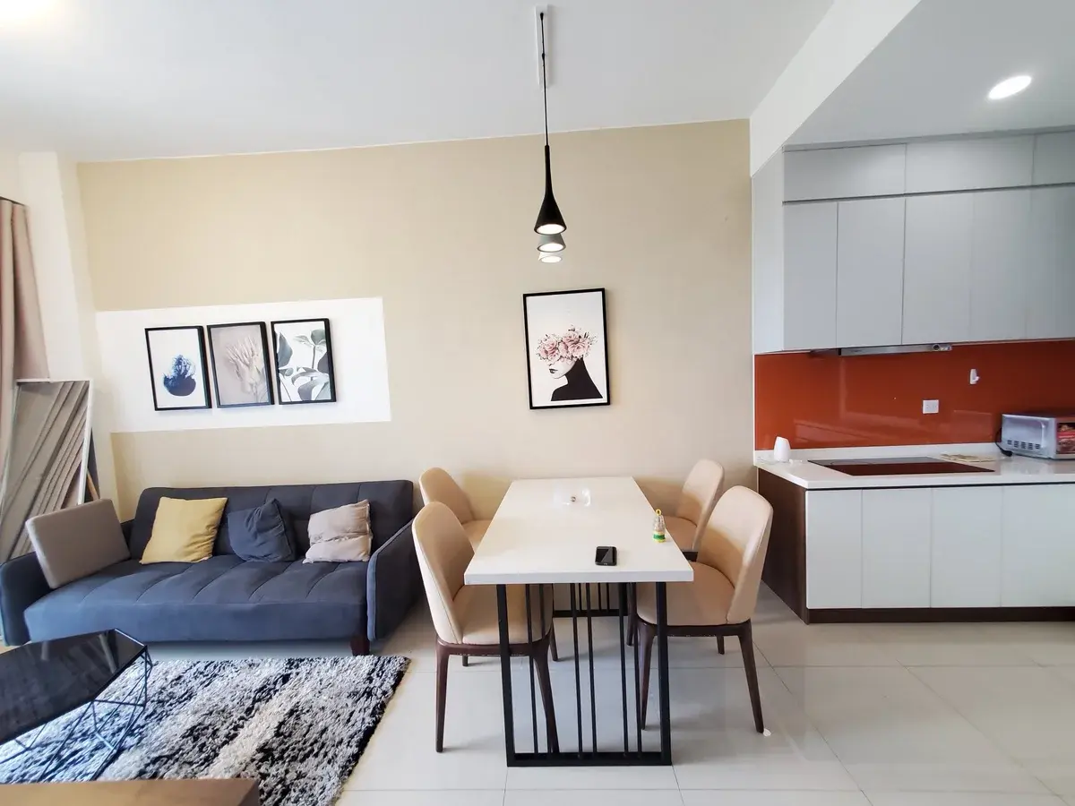 Căn hộ 2 phòng ngủ nội thất đầy đủ 17 triệu bao phí nhà đẹp view sông