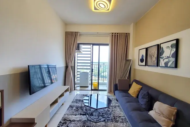 Căn hộ 2 phòng ngủ nội thất đầy đủ 17 triệu bao phí nhà đẹp view sông