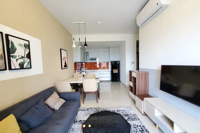 Căn hộ 2 phòng ngủ nội thất đầy đủ 17 triệu bao phí nhà đẹp view sông