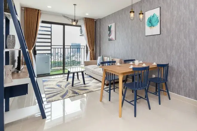 Căn hộ 2 phòng ngủ The Sun Avenue giá 15 triệu/tháng nội thất đầy đủ