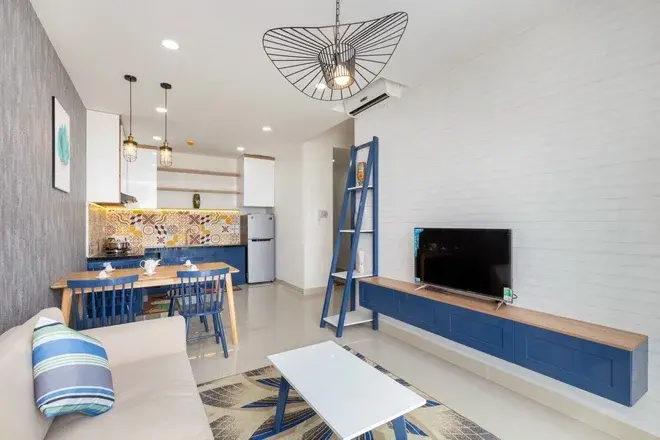 Căn hộ 2 phòng ngủ The Sun Avenue giá 15 triệu/tháng nội thất đầy đủ