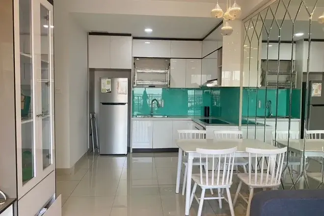 Thuê căn hộ 2 phòng ngủ full nội thất 17 triệu bao phí 75m2 nhà đẹp