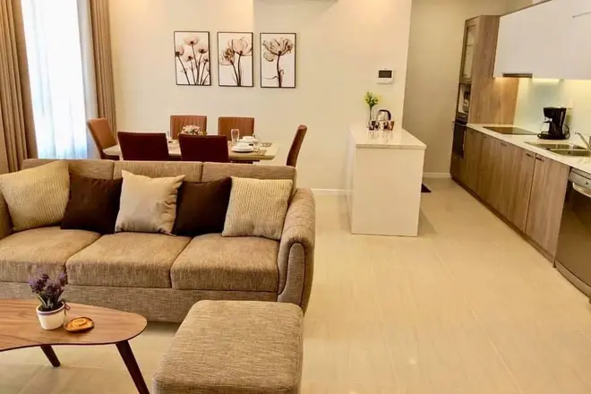 Cho thuê căn hộ 2pn Đảo Kim Cương thiết kế full nội thất 90m2