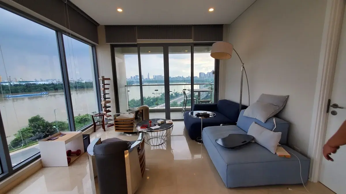 Cho thuê 2pn Đảo Kim Cương giá 1700$ căn góc view sông đẹp