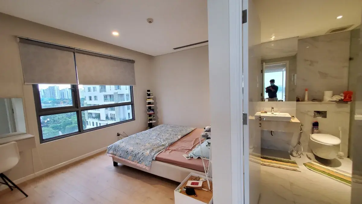 Cho thuê 2pn Đảo Kim Cương giá 1700$ căn góc view sông đẹp