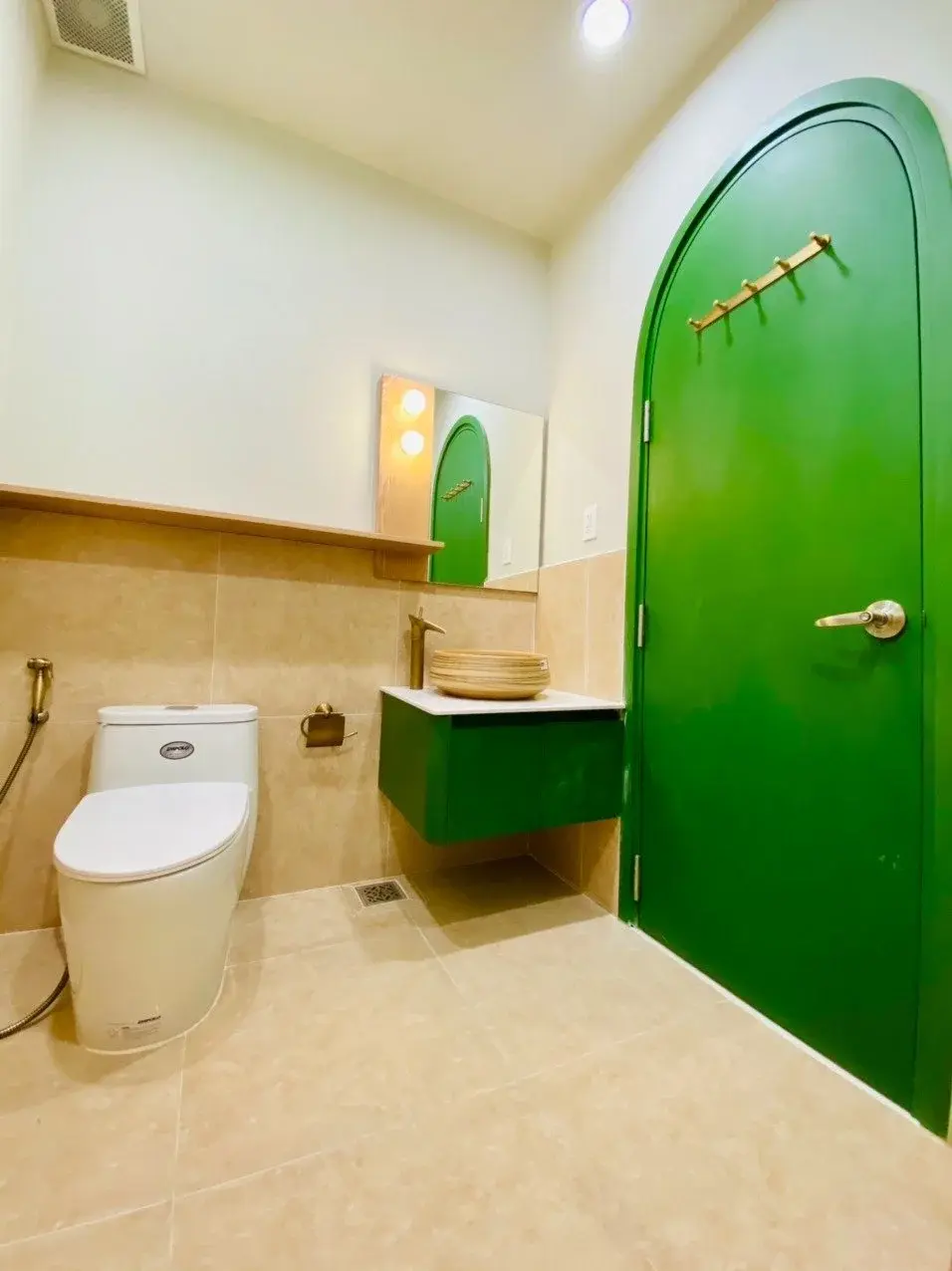 Bán căn studio nhà mới 2,5 tỷ kết hợp mây tre làm chủ đạo 44m2