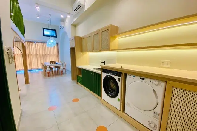 Bán căn studio nhà mới 2,5 tỷ kết hợp mây tre làm chủ đạo 44m2