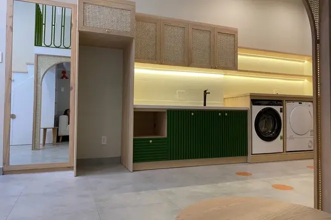 Bán căn studio nhà mới 2,5 tỷ kết hợp mây tre làm chủ đạo 44m2