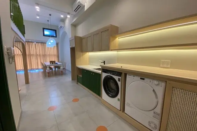 Bán căn studio nhà mới 2,5 tỷ kết hợp mây tre làm chủ đạo 44m2