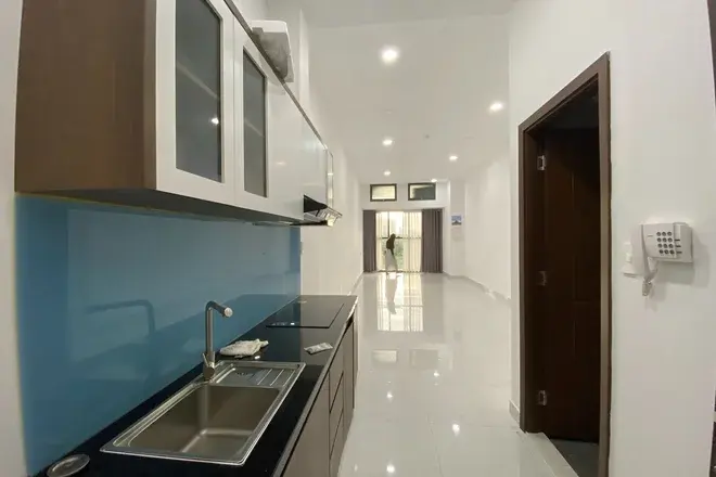 Officetel đa năng cho thuê căn 44m2 giá 12 triệu nội thất cơ bản có thêm bếp