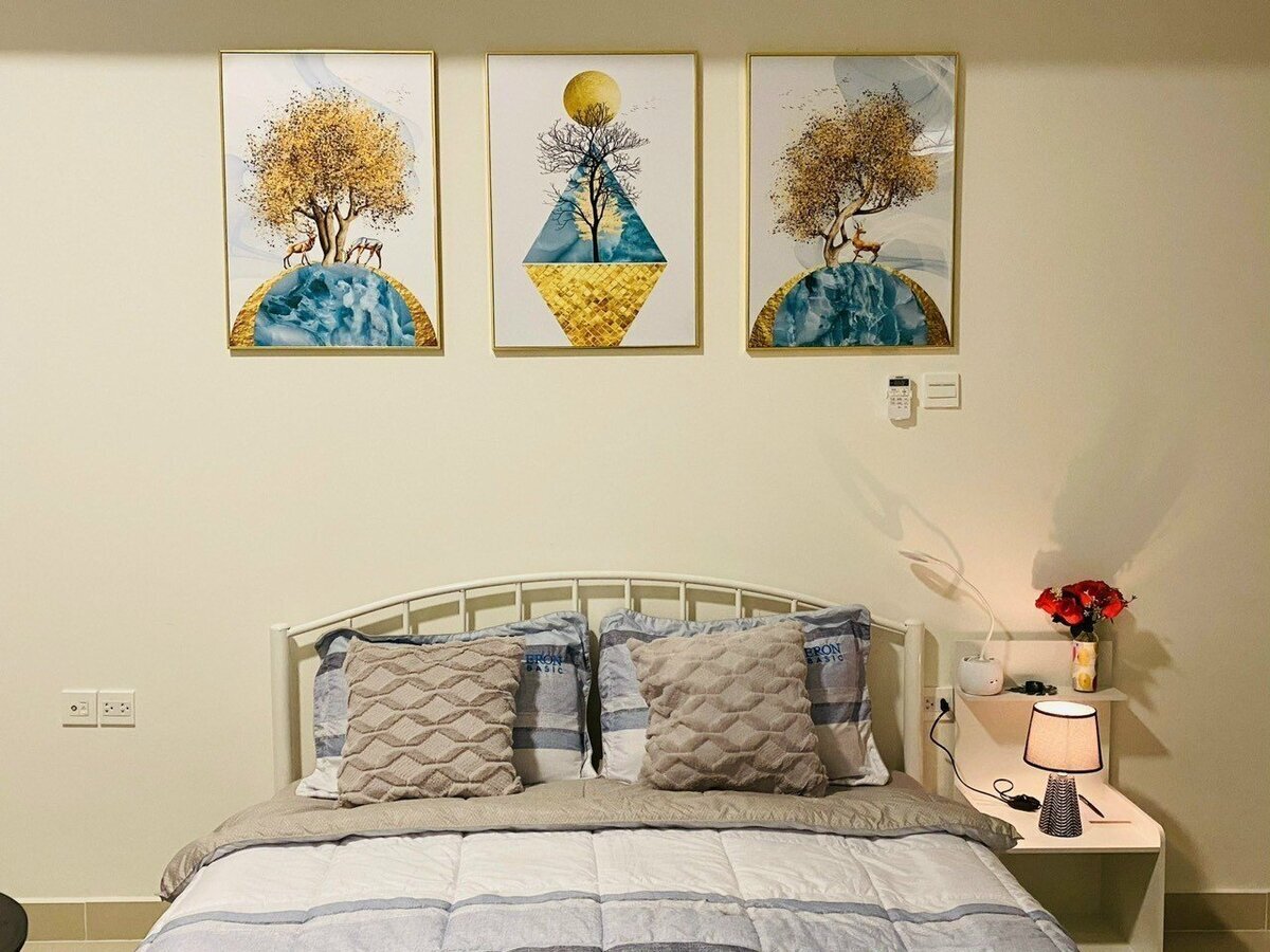 Cho thuê căn studio giá 12 triệu The Sun Avenue full nội thất 36m2 trống sẵn