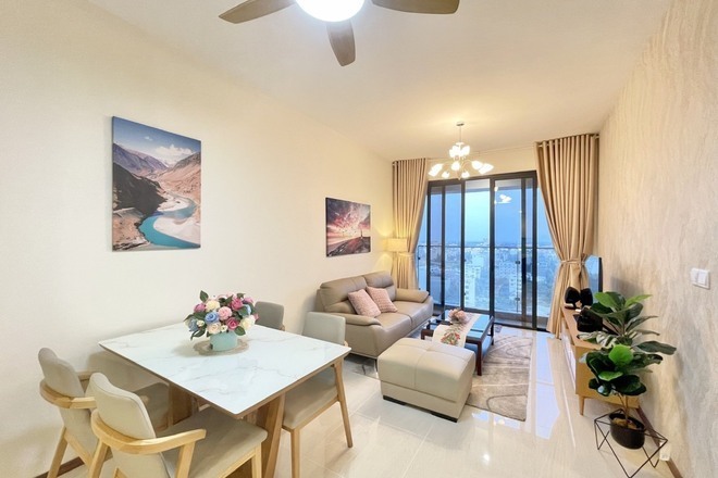 Cho thuê 2PN One Verandah Full nội thất giá 20,6 triệu đẹp tầng cao mát mẻ