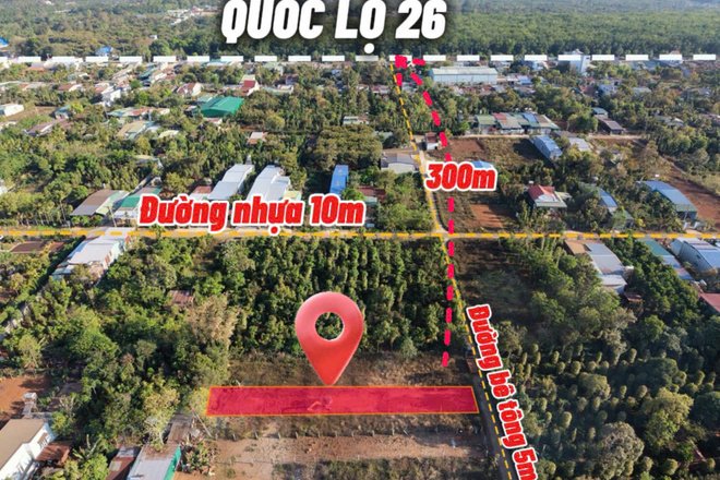 Đất Kotam ngay KM11 Quốc Lộ 26 diện tích 261m2 giá quá rẻ