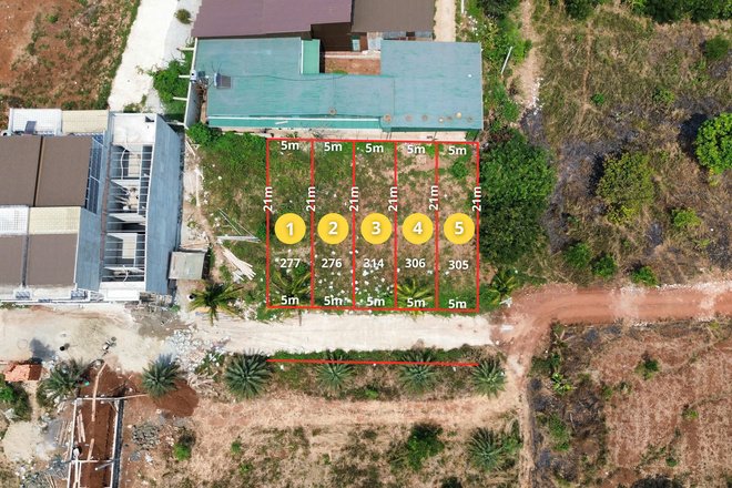 Bán Lốc 5 Lô Đất Liền Kề Sát Khu Thành Đồng Y Moan Buôn Ma Thuột – Thổ Cư 100%