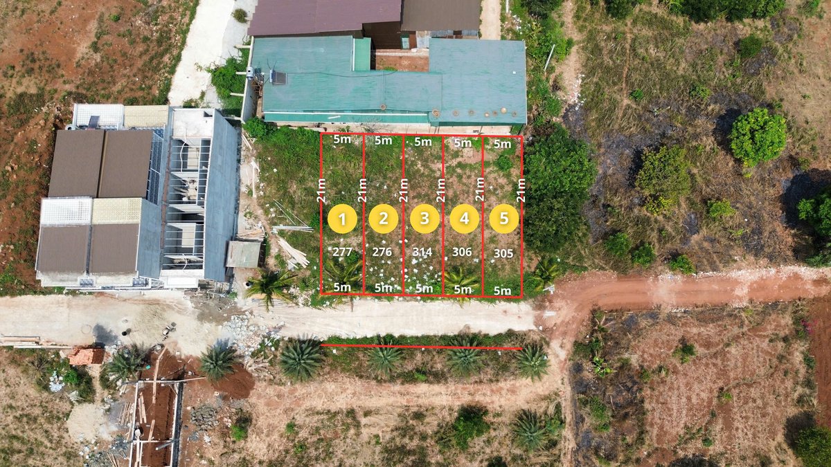 Bán Lốc 5 Lô Đất Liền Kề Sát Khu Thành Đồng Y Moan Buôn Ma Thuột – Thổ Cư 100%