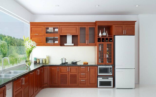 30 mẫu tủ bếp đẹp hình chữ L hiện đại nhất xu hướng năm 2024