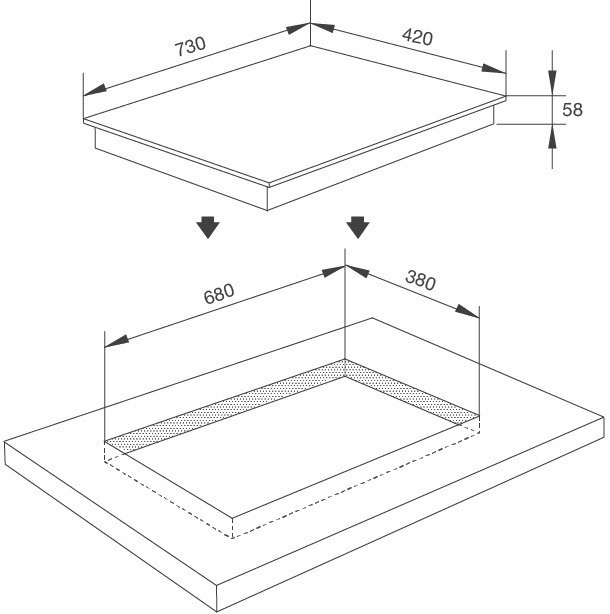 bếp kính âm điện malloca mh-732 rn 2 vùng nấu