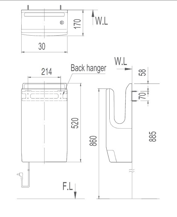 máy sấy tay inax jt-1000 phòng vệ sinh