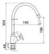 vòi bếp lạnh american standard wf-t706