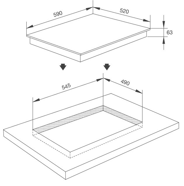 bếp điện từ malloca mi 593 wn mặt kính 3 bếp