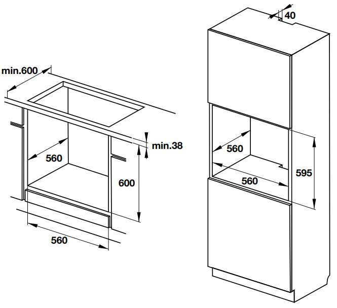 lò nướng hafele ho-kt60c 534.05.571 lắp âm