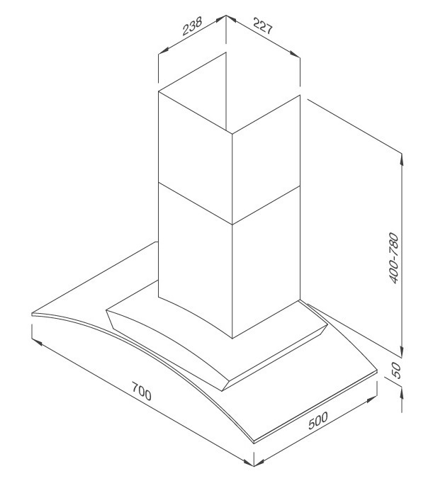 máy hút khói khử mùi malloca mc 1070 áp tường