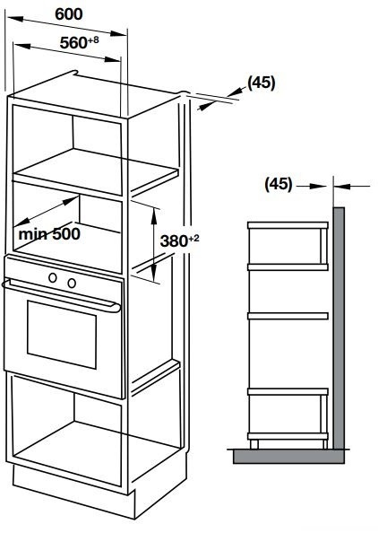 lò vi sóng kết hợp nướng hafele hm-b38d 538.31.200 lắp âm