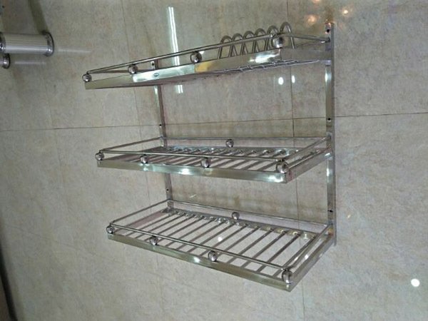 4. giá để bát đĩa inox 3 tầng cố định gb07e