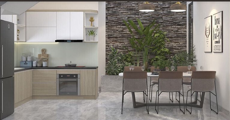 30 mẫu tủ bếp đẹp hình chữ l hiện đại nhất xu hướng năm 2024