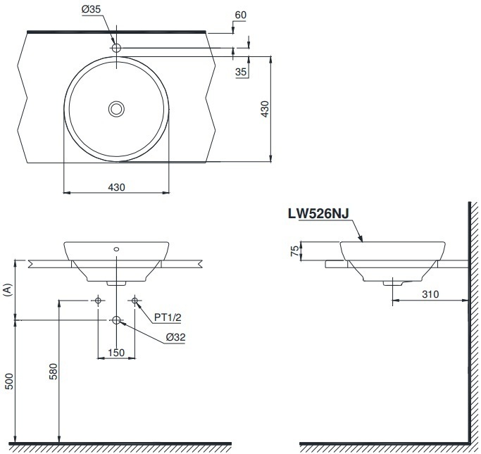 chậu lavabo toto lw526nju#w (lw526nju) bán âm