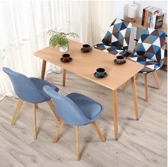 ghế eames đệm bọc vải chân gỗ ag-06