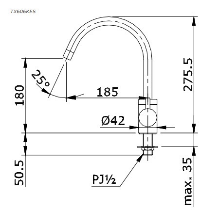 vòi rửa chén toto tx606kes lạnh