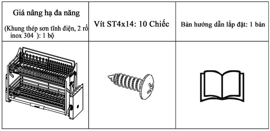 3.giá bát đĩa nâng hạ gl06c