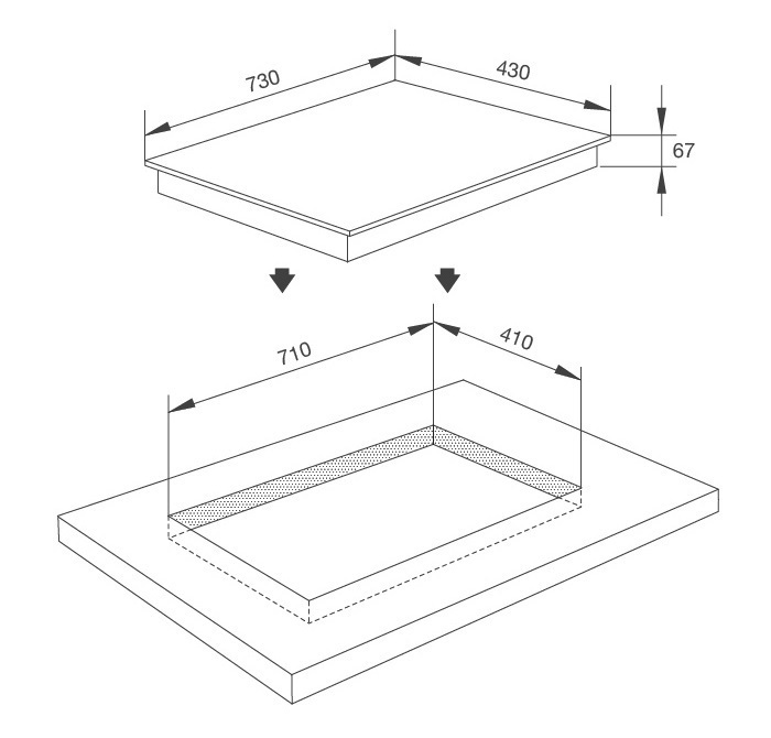 bếp điện hồng ngoại malloca mr 732 kính âm 2 vùng nấu